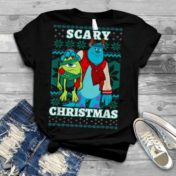 Monsters Christmas Scary Ugly Pattern Monsters Inc Cartoon Pixar shirt