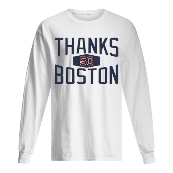 Mookie Betts Thanks 50 Boston shirt