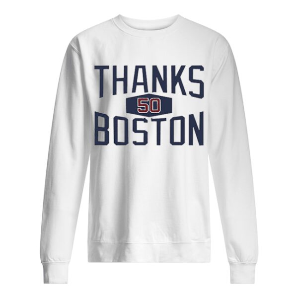 Mookie Betts Thanks 50 Boston shirt