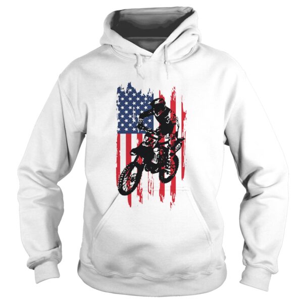 Motocross american flag independence day shirt