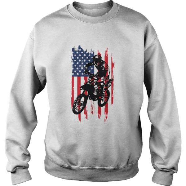 Motocross american flag independence day shirt