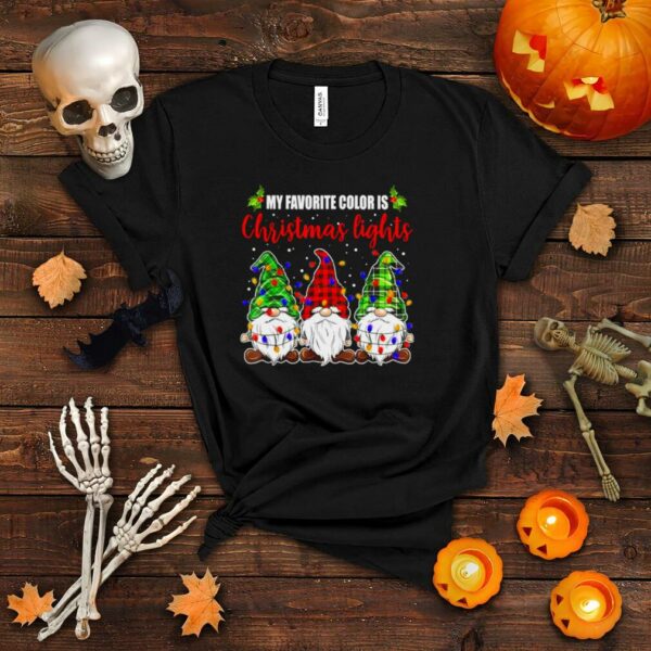 My Favorite Color Is Christmas Light Gnome 2021 T Shirt