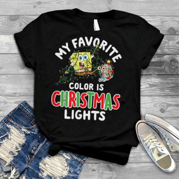 My Favorite Color Is Christmas Lights Spongebob Squarepants shirt