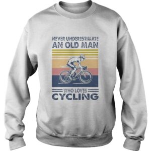 Never Underestimate An Old Man Who Loves Cycling Vintage shirt 3