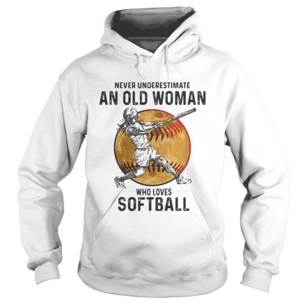 Never underestimate an old woman who loves softball vintage shirt