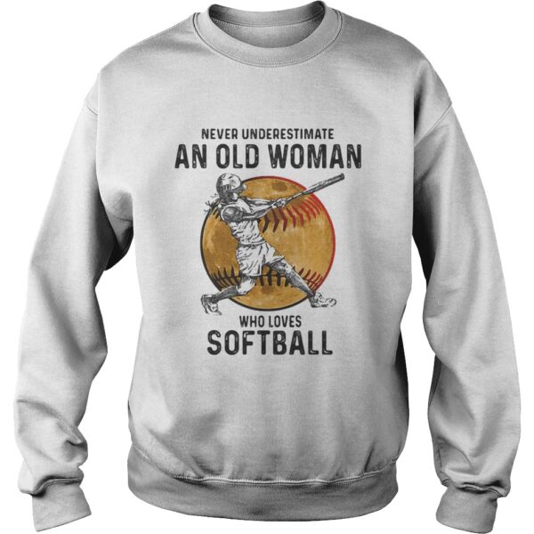 Never underestimate an old woman who loves softball vintage shirt