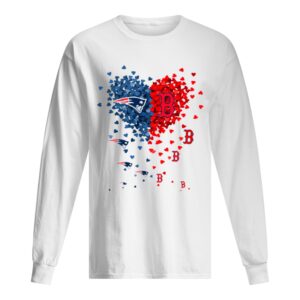 New England Patriots And Boston Red Sox Tiny Hearts Shape Shirt