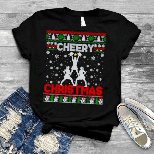 Nice cheery Christmas cheerleader ugly Christmas shirt