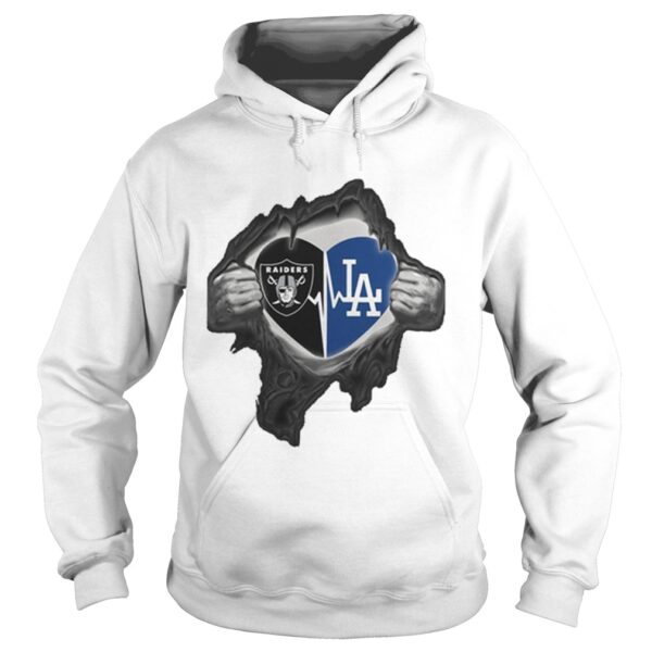 Oakland Raiders inside my heart Los Angeles Dodgers shirt