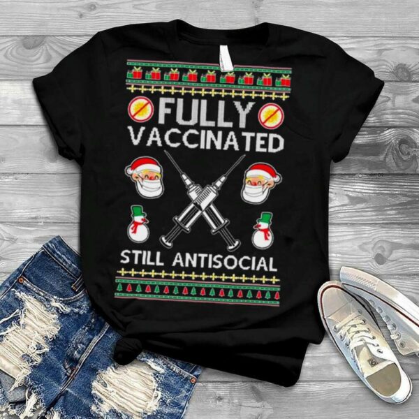 OnCoast Fully Vaccinated Still Antisocial Ugly Christmas shirt