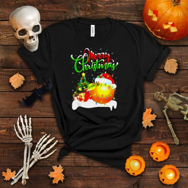 Orange Fruit Xmas Lighting Santa Orange Christmas Shirt