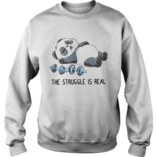 Panda The Struggle Is Real Bear Deadlift Funny Gym shirt