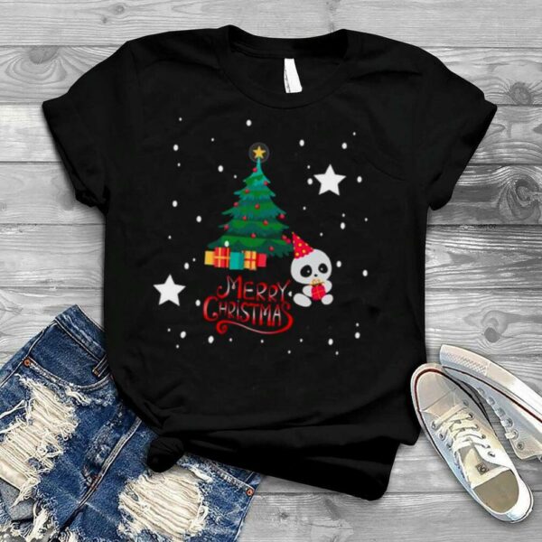 Panda With Christmas Tree shirt