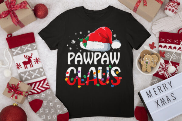 Pawpaw Claus Matching Family Christmas Pajamas Xmas Santa T Shirt