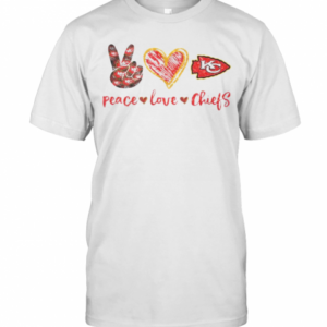 Peace Love Kansas City Chiefs Football Logo T-Shirt
