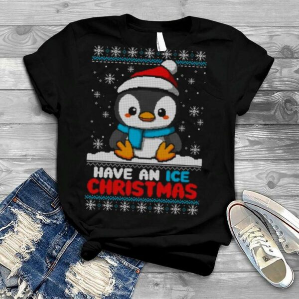 Penguin ice Christmas ugly shirt