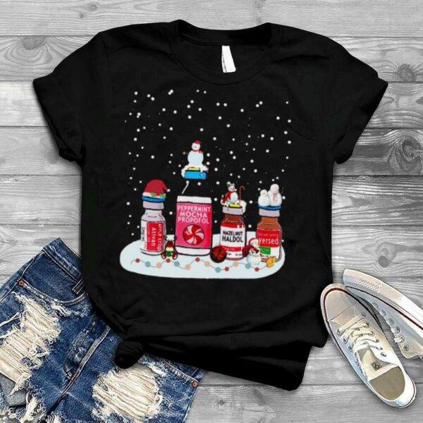 Peppermint Mocha Propofol Cute Christmas Nurse Rn shirt