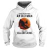 Perfect Never Underestimate An Old Man Who Loves Slalom Skiing Sunset shirt