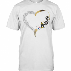 Pittsburgh Steelers Football Logo Heart T-Shirt
