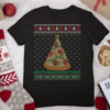 Pizza Christmas Tree Lights Ugly Xmas Sweater Pizza Lovers T Shirt