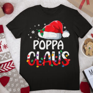 Poppa Claus Matching Family Christmas Pajamas Xmas Santa T Shirt
