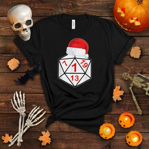 RPG Roleplaying Fantasy Xmas Gamer Christmas D20 Dice T Shirt