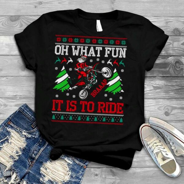 Red Braaap Dirt Bike Ugly Christmas Motocross shirt