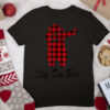 Red Plaid Bear Dabbing Christmas Pajama Step Dad T Shirt