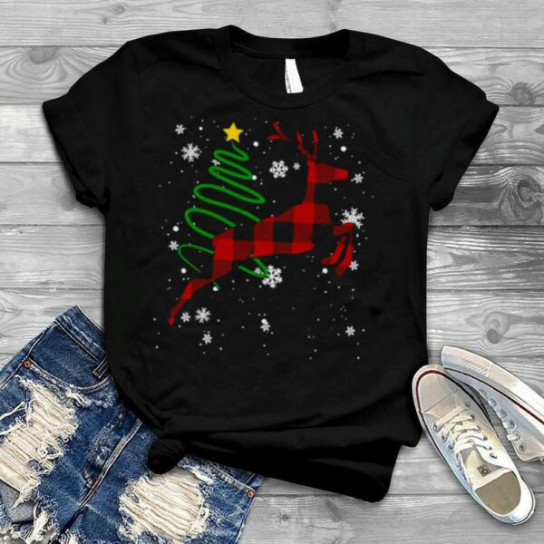 Red Plaid Reindeer Buffalo Deer Family Pajama Christmas shirt