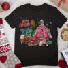 Red Truck Red Barn Farm Animals Cow Merry Christmas Farmer T Shirt