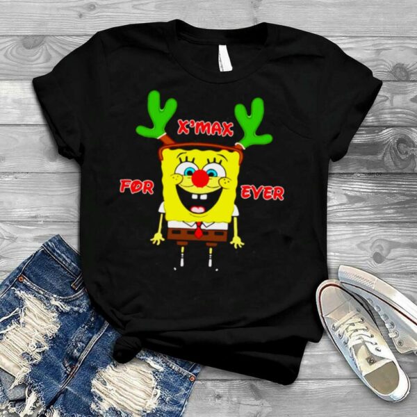 Reindeer Antlers Christmas Spongebob In X Mas shirt