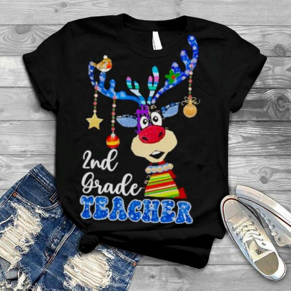 Reindeer Bauble 2nd Grade Teacher Merry Christmas 2022 shirt