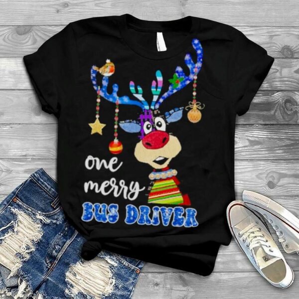 Reindeer Bauble One Merry Bus Driver Merry Christmas 2022 shirt