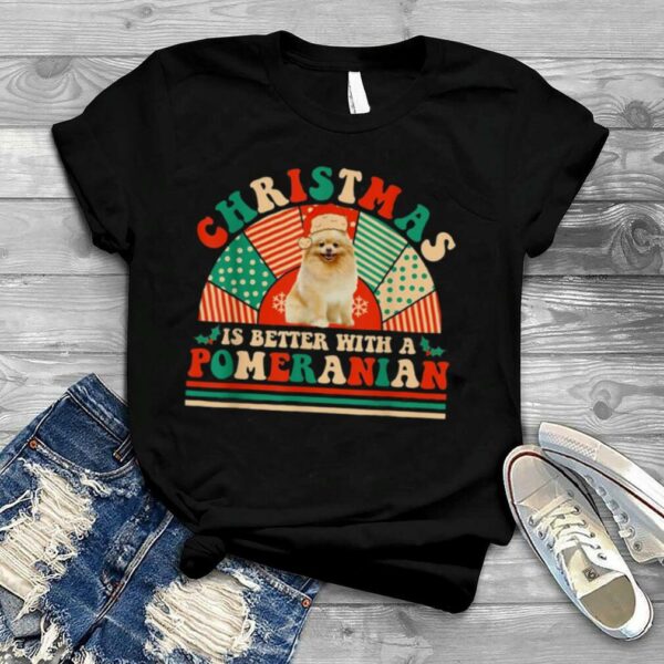 Retro Christmas Is Better With A Pomeranian Shirt