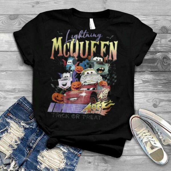 Retro Lightning Mcqueen Halloween Disneyland Christmas shirt