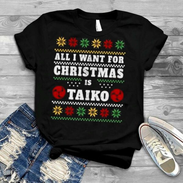 Retro Vintage Ugly Christmas Taiko Drummer Gifts T Shirt