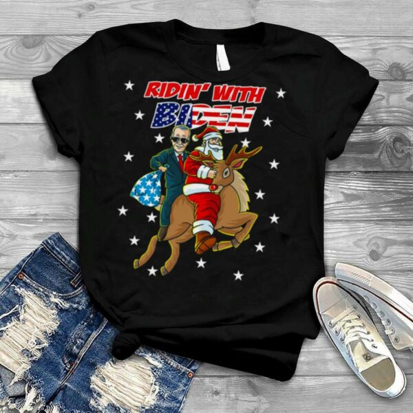 Ridin’ With Biden Christmas Joe Biden Santa Democratic Party shirt