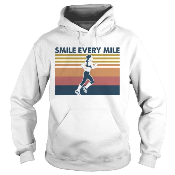 Running smile every mile vintage retro shirt