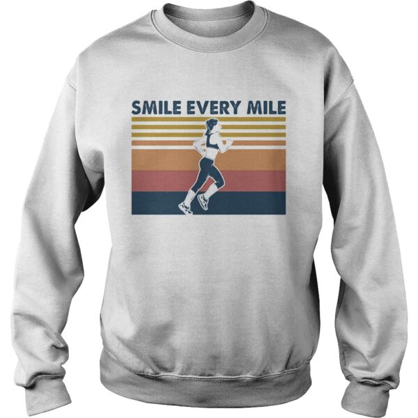 Running smile every mile vintage retro shirt