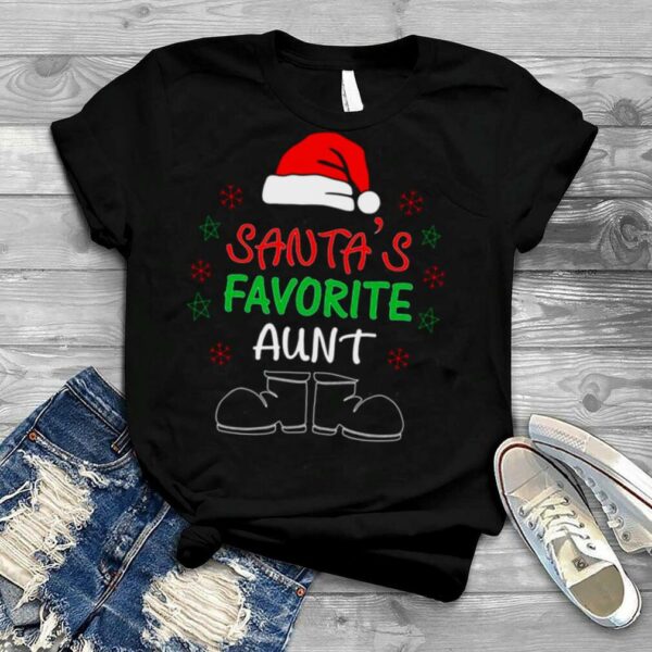 Santa’s Favorite Aunt 2022 Family Christmas T Shirt