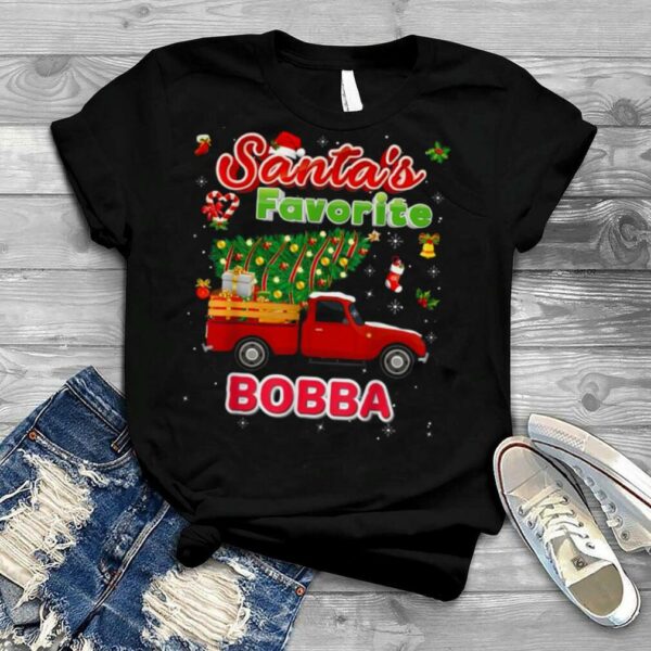 Santa’s Favorite Bobba Christmas Tree Truck Matching Family Shirt
