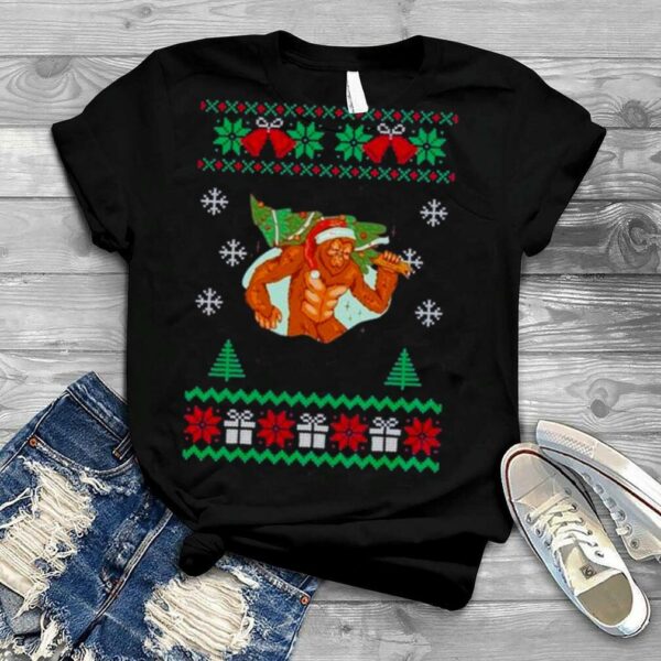 Santa Bigfoot Tree Christmas 2022 shirt