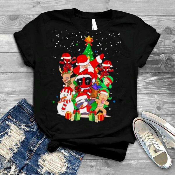 Santa Claus Dead Pool Elf Snowman Merry Christmas tree 2022 shirt