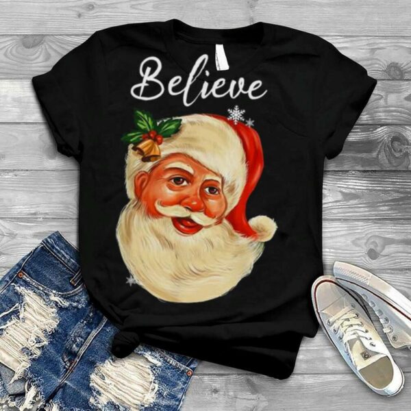 Santa Claus Face Believe Christmas Sweatshirt