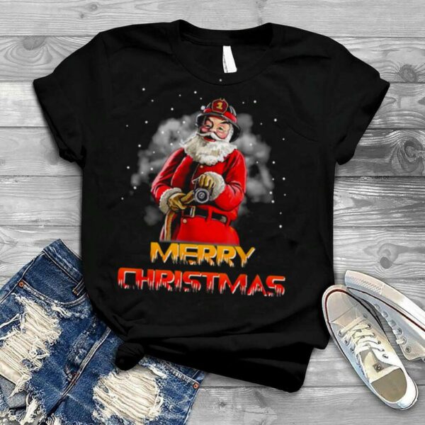 Santa Claus Fireman Firefighter Christmas shirt