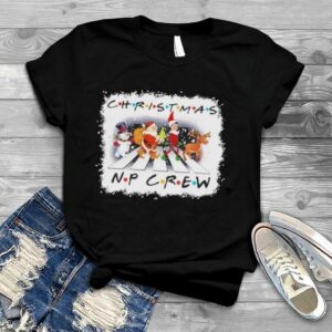 Santa Claus Snowman Christmas abbey road Nurse Practitioner crew shirt