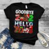 Santa Claus and Reindeer Goodbye 2022 hello 2023 christmas light sweater