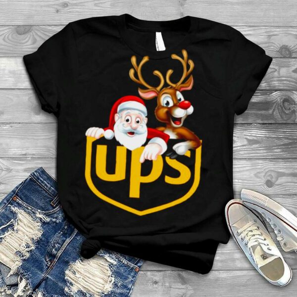 Santa Claus and Reindeer UPS Christmas 2022 Shirt