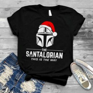 Santa Dark Vader the Santalorian this is the way Merry Christmas 2022 shirt
