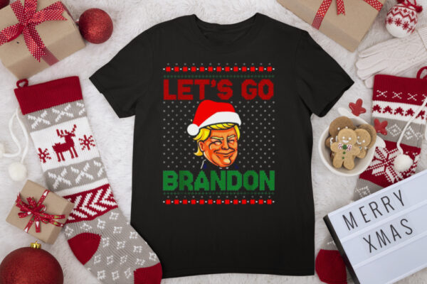 Santa Donald Trump Let’s Go Brandon Ugly Christmas Shirt